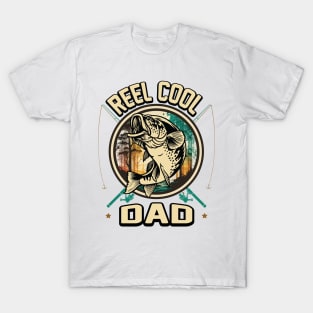 Reel Cool Dad Fishing Gift T-Shirt